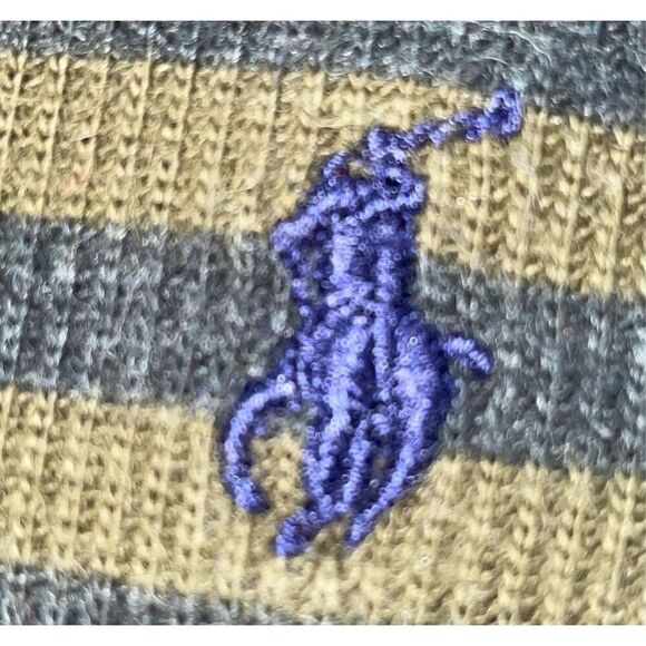 Ralph Lauren Waffle Knit Stripe Long Sleeve Tee - Picture 10 of 13